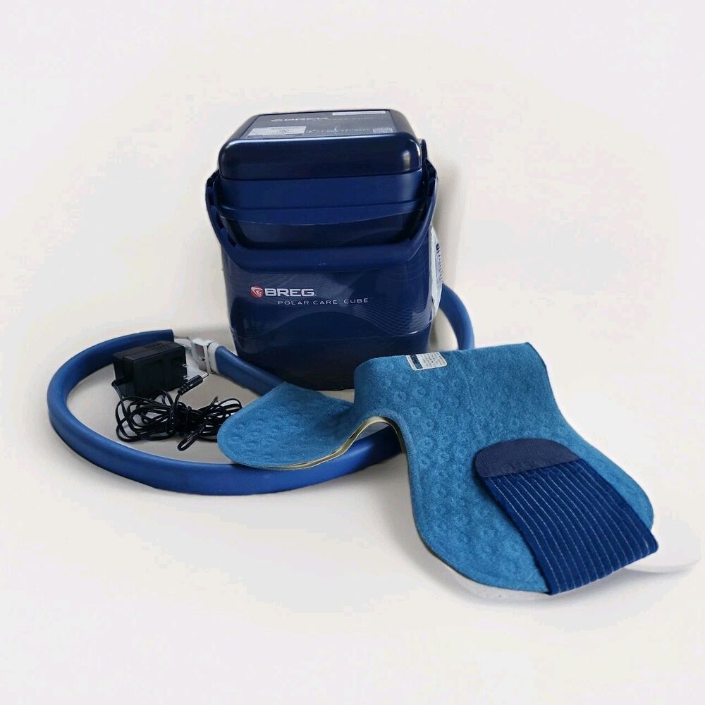 Polar Care Cold Ice Therapy Cooler w/ XL 10701 Knee Wrap & AC Adapter